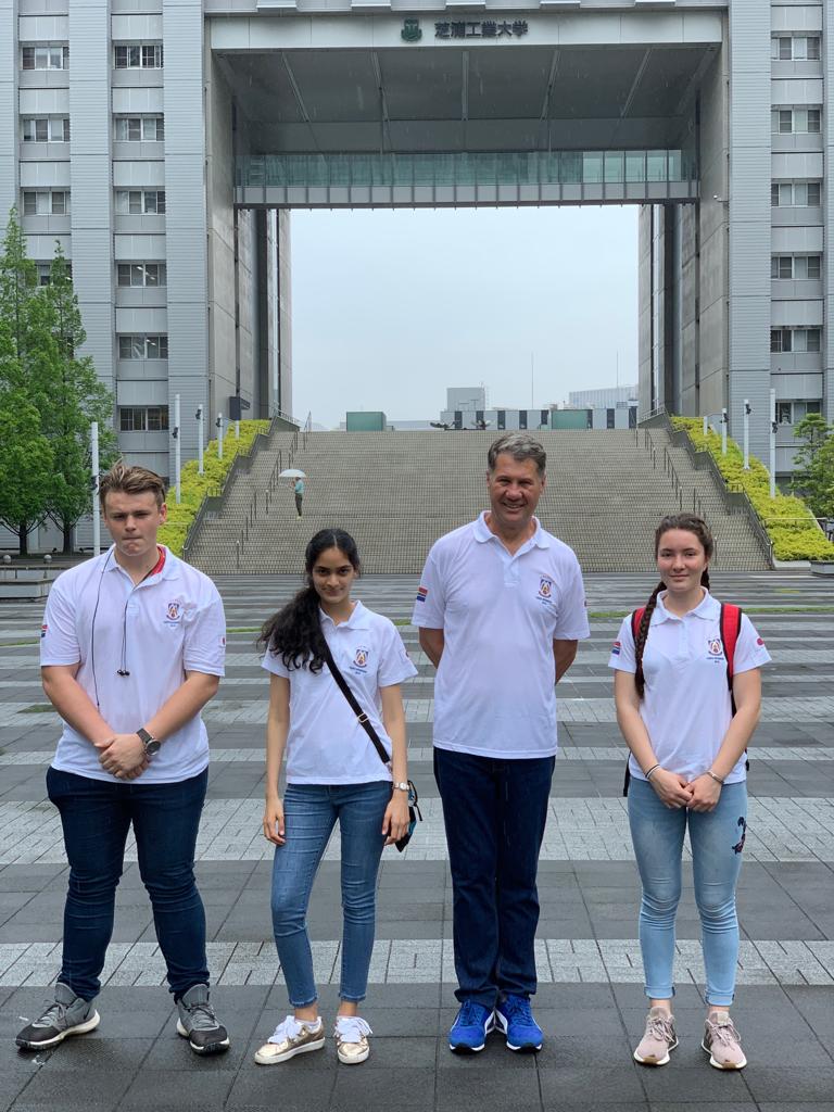 We have arrived at the Shibaura Institute of Technology in Tokyo. Eight of or students have been selected to attend a two week internship.