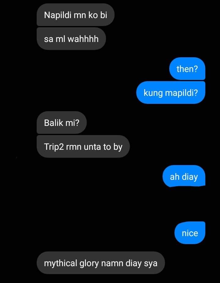 troygee15's tweet photo. So mao ni imong convo :((

Dili jud diay lalaki lang ang mag loko☹️ https://t.co/9epD0LsbfJ