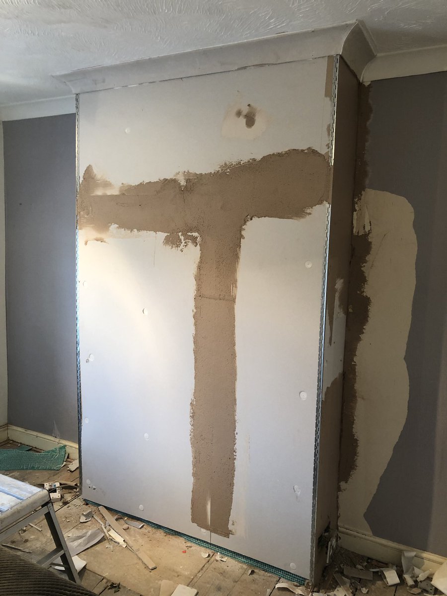 Chimney breast membraned due to salt contamination. #barnsleyisbrill #sheffieldissuper #wakefield #rotherhamiswonderful #socialmedia