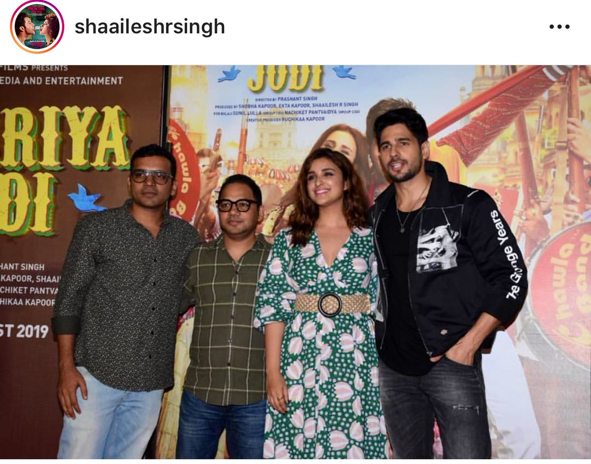 Many #congratulations 2d #gemsouls @shaaileshrsingh @virralpatel @ektaravikapoor @ruchikaakapoor Great producers in d industry,May these #films smash d records of all.
#trailerlaunch #upcoming #mindblowing #movies #JabariyaJodiOn2ndAugust #JudgementallHaiKyaOn26thJuly