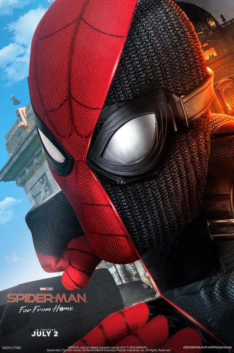 moviecheap's tweet photo. “Spider-Man: Far From Home” is in theaters today! To celebrate its release, here is another Official piece I did in collaboration with @sonypictures @spidermanfarf15 @moviecheap 
This entire experience has been a dream and I am so glad I had to opportunity to be a part of it. https://t.co/42dzKFTpo1