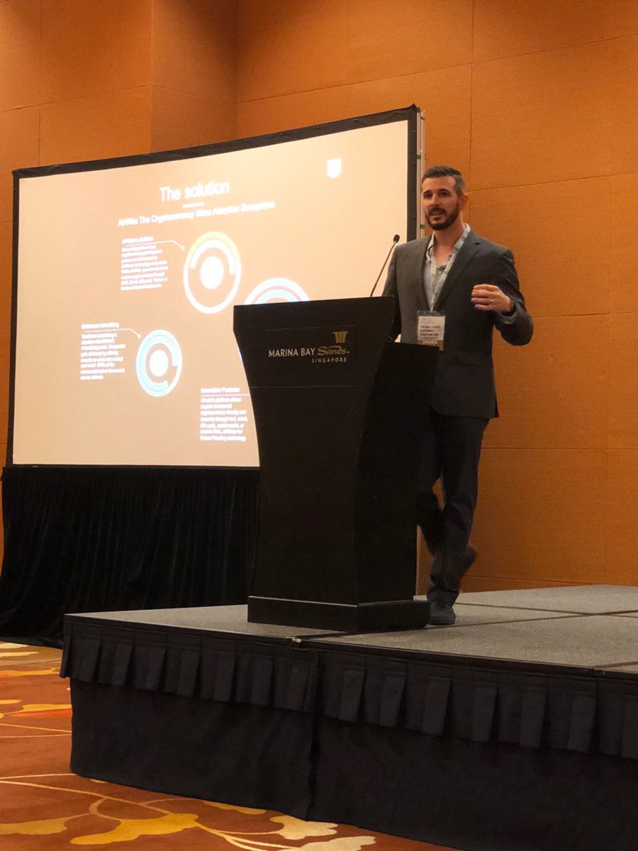 CGCXofficial's tweet image. Ken DiCross of @AirWireOfficial talking about their #Cryptocurrency Mass Adoption Ecosystem and how they provide a platform for easy and smooth adoption for people with no #blockchain knowledge.

coinmarketcap.com/currencies/air…

#WallStreetConferenceSG #Singapore #MarinaBaySands #CGCXio