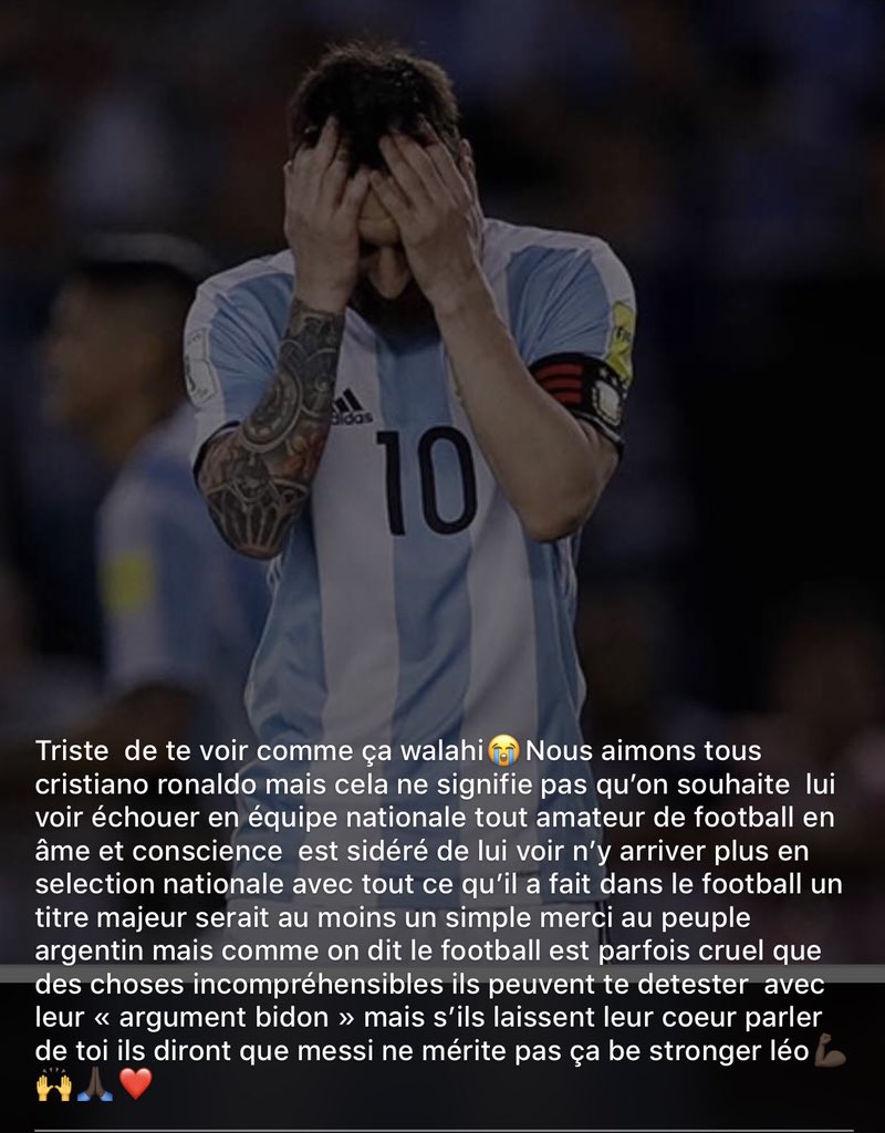 Walahi on est triste de lui voir comme ça en argentine😭😭 le football est cruel vraiment🤦🏿‍♂️ 
#CopaAmericaBrasil2019  #ArgentinavsBrasil  #Argentina <a href="/LMDFoot_/">Le Meilleur du Football</a>  #Bresil  #football