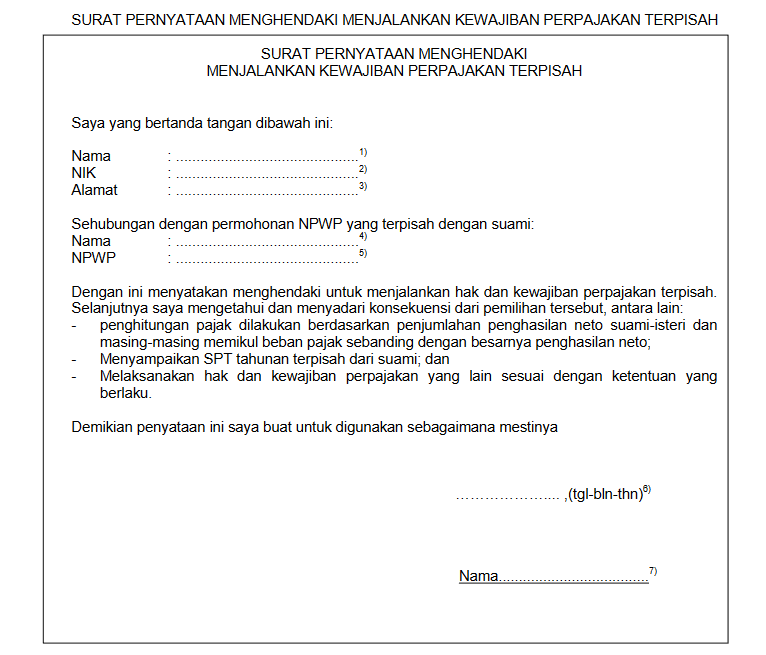 Pajakkitauntukkita Twitterren Selamat Pagi Kak Tidak Diatur Dalam Ketentuan Kak Dalam Ketentuan Surat Edaran Direjen Pajak Tahun 2013 Hanya Memberi Contoh Format Surat Pernyataan Mengkehendaki Menjalankan Kewajiban Perpajakan Secara Terpisah