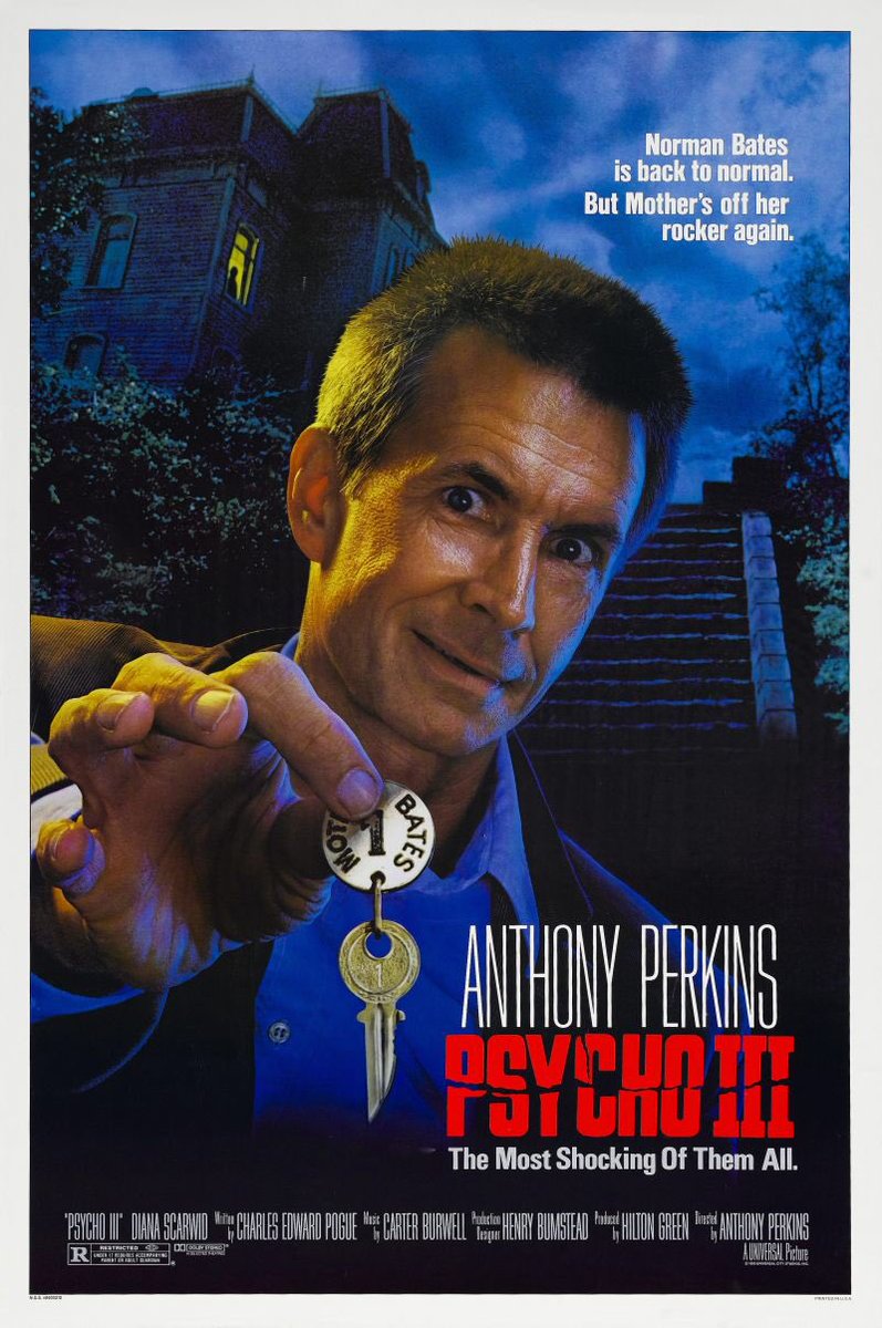 EugWSerra's tweet photo. On July 2, 1986, PSYCHO III was released! #PsychoIII #Psycho3 #NormanBates #AnthonyPerkins #JeffFahey #DianaScarwid #HughGillin #KayHeberle #LeeGarlington #JulietteCummins #RobertaMaxwell #Cinefantastique https://t.co/JmIxyP7dIs