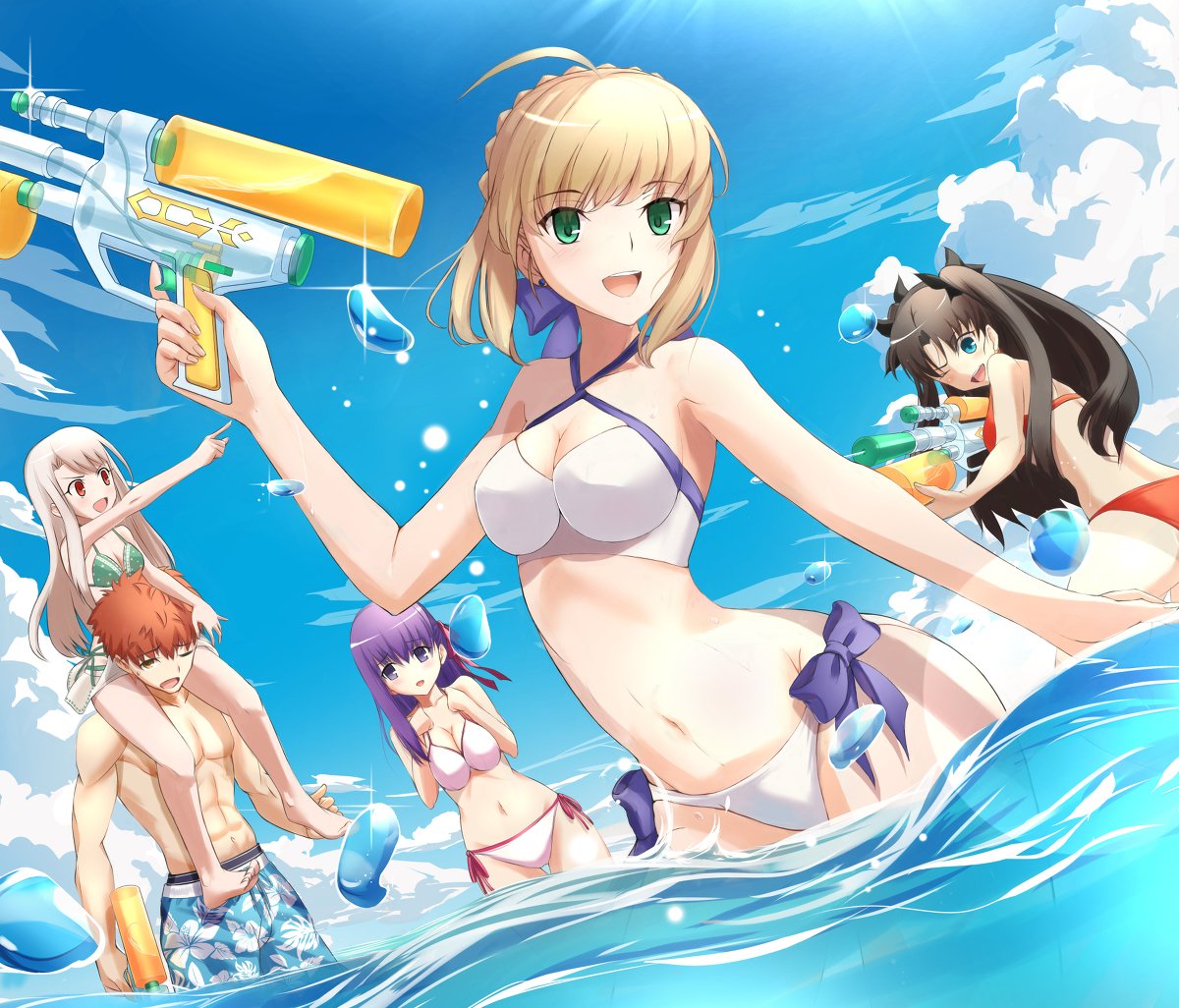 亜せんめい Fate 海 Fate Fate Staynight セイバー アルトリア ペンドラゴン 遠坂凛 間桐桜 イリヤスフィール フォン アインツベルン イリヤ 衛宮士郎 T Co Kqqvcddwby T Co Pnqgjhn2lu Twitter