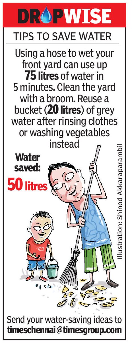 Arun_Ram's tweet photo. As we cope with #ChennaiWaterCrisis, @TOIChennai readers join #DropWise to offer water-saving tips. Mail your idea to timeschennai@timesgroup.com
@CMOTamilNadu @mkstalin @ikamalhaasan @khushsundar @timesofindia @TOIIndiaNews @NagappanKarthik https://t.co/yQOYpORJiX