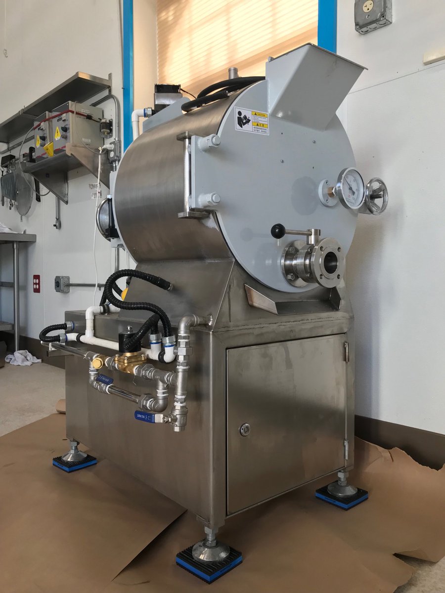 Our Universal Conche Refiner is here and ready to power up! It will speed up our chocolate production 4x! #scalingup #volochocolate #beantobar #grateful