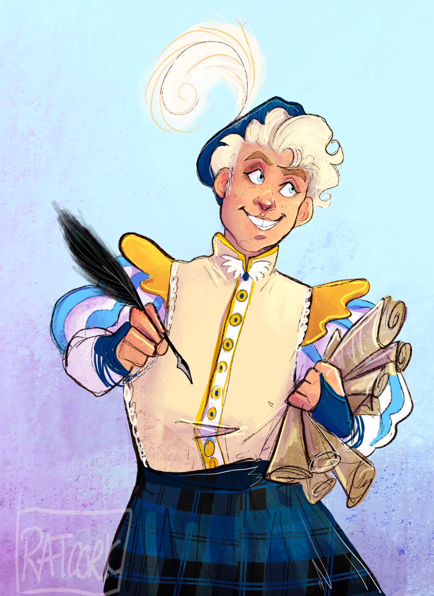 RatCork's tweet photo. I went to a real life LARP park this weekend so I drew the boys in fantasy land 

#goodomens #goodomensart #goodomensprime #ineffablehusbands #crowley #aziraphale #larp #art #ArtistOnTwitter https://t.co/FhhUfKVo46