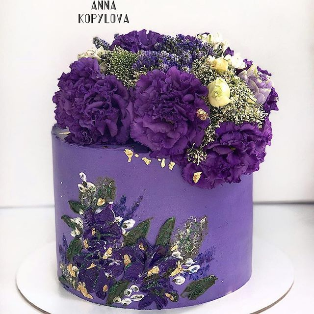 Purple Cake Hd Transparent, Purple Flowers Birthday Cake, Birthday Cake,  Flowers, Happy Birthday PNG Image For Free Download
