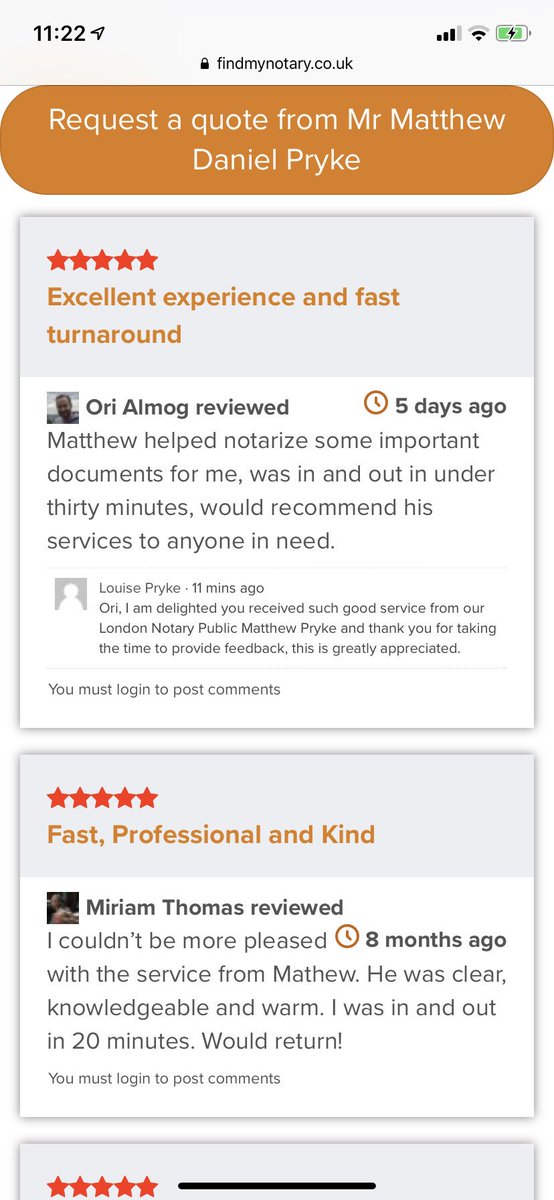 matthewpryke's tweet photo. Another happy customer &amp; amazing review for my brilliant #Notary team 🙌👏#ThankYou #Review https://t.co/FQge7KDMm4 https://t.co/VebItQDfjD
