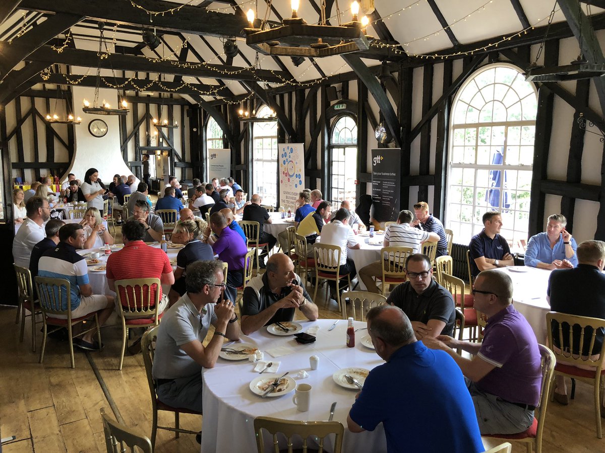 FMExpert's tweet photo. The golfers have arrived and are tucking into a hearty breakfast at the @Utilize_PLC &amp; @ignitetelecoms #GolfDay @tessalea75 https://t.co/GlGq52Ux86