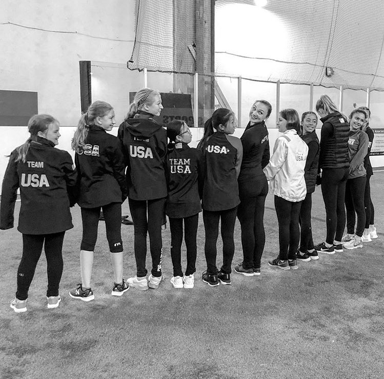 This is the future. #TuesdayTruth Skaters at #OTMcamp19 try on #teamUSA 🇺🇸 jackets - dreaming of one day representing their country in #synchronizedskating #synchroskating