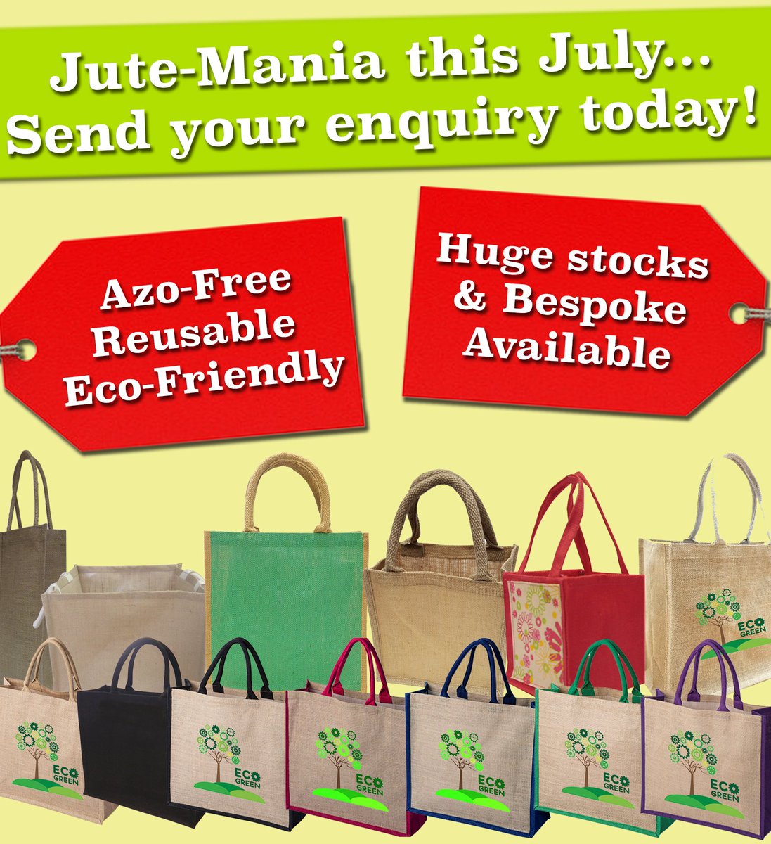 Have you got a marketing event coming up? Do you need to order branded bags? Jute bags are a great eco-friendly option. #brandedjutebags #brandedbags #marketingevents #marketingcampaign #ecofriendlymarketing #resuseable