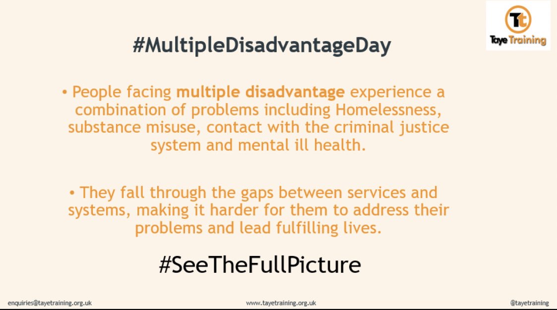 Did you know today is the FIRST EVER multiple disadvantage day? Do you know what it means? #MultipleDisadvantageDay #SeeTheFullPicture