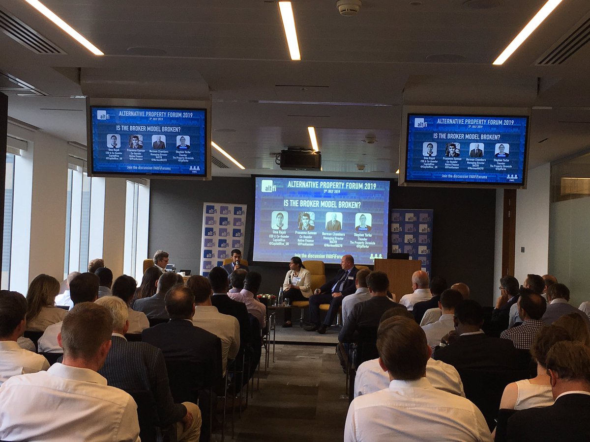 AltFiNews's tweet photo. #AltFiForums Is the broker model broken? Norman Chambers @NACFB , Uma Rajah @CapitalRiseLive , Prasanna Kannan @native_finance moderated by Stephen Yorke @PrprtyChronicle https://t.co/qPKsd4hOR4