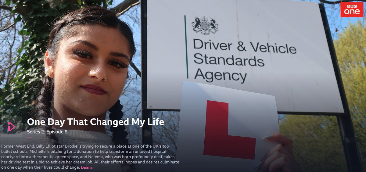 Nelema was born profoundly deaf but it has not stopped her taking her driving test, as she pursues her dream job. Find out how Nelema and our examiner David got on in One Day That Changed My Life - bbc.co.uk/iplayer/episod… 
Image: BBC.