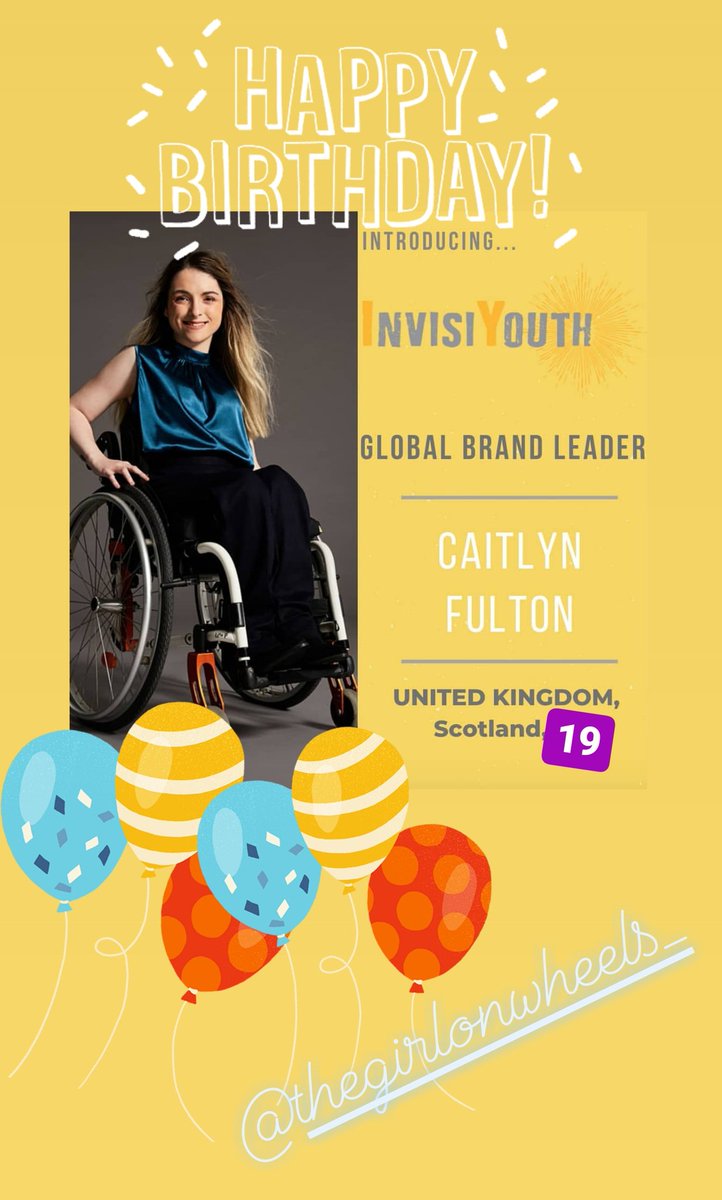 InvisiYouth's tweet photo. #HappyBirthday to our Scottish #GlobalBrandLeaders @CaitAFulton who turns 19 today๐๐We are super honored to get to work with you, have your support, and bring some positive change to the world together! Enjoy your day and celebrate! https://t.co/36GISESbxr