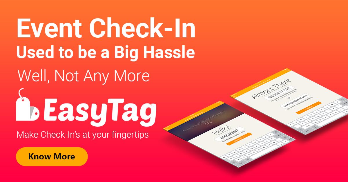 EasyTag_In's tweet image. Why you need an event check-in app for your Event? Event Check-in made Easy with Easytag.
Know More: bit.ly/2XpVPUQ
#Easytag #Checkinapp #Eventapp #Meraevents