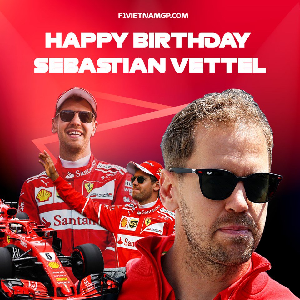  Happy birthday to Sebastian Vettel - four-time Formula One World Champion   
