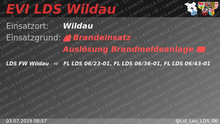 🚨 03.07.2019 08:57 🔥 📟 B:Brandmeldeanlage 🌐 Wildau 🚒 ⇨ FW Wildau