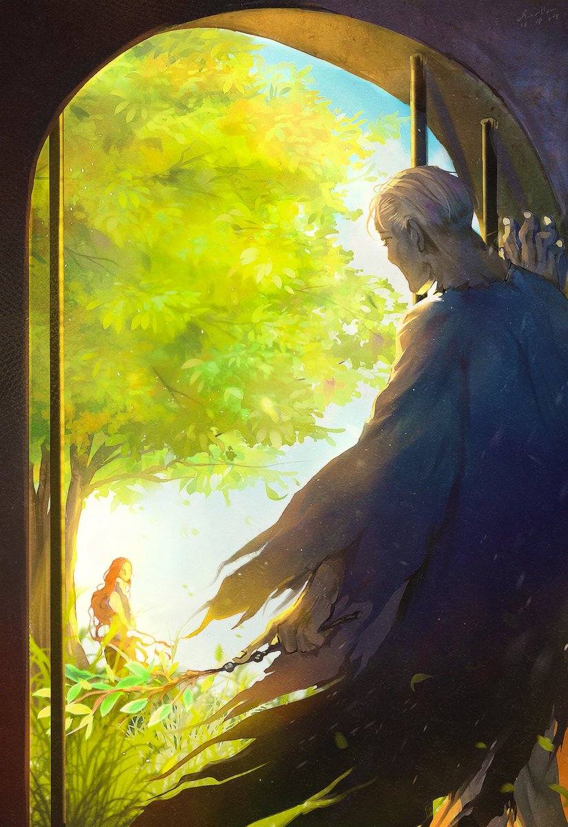 #GGAD #gelbus #grindeldore 

What is outside the prison? 鐵窗外是什麼？
Death.  死亡。

What is death? 死亡是什麼？
The summer a hundred years ago. 一百年前的那個夏天。

“Dear lord, when I get to heaven,
please let me bring my man.
When he comes, tell me that you'll let him in.”