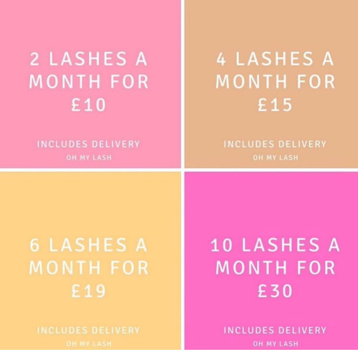 Have you joined our lash subscription as yet? 
It’s everyone’s faveeeeee! 
You pick the plan that suits you
ohmylashuk.co.uk