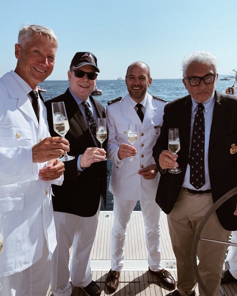 WerneJochen's tweet photo. It has been an honour having had H.S.H. Prince Albert II, B. d’Alessandri &amp; G. Ziegenfeuter @yachtclubmonaco on board of the Navigators Heritage Challenger yachts to commemorate the merits of Prince Albert I. &amp; to create awareness for the @GlobalGoalsUN  https://t.co/pyOjCvZPKG https://t.co/cKUqdivBN1