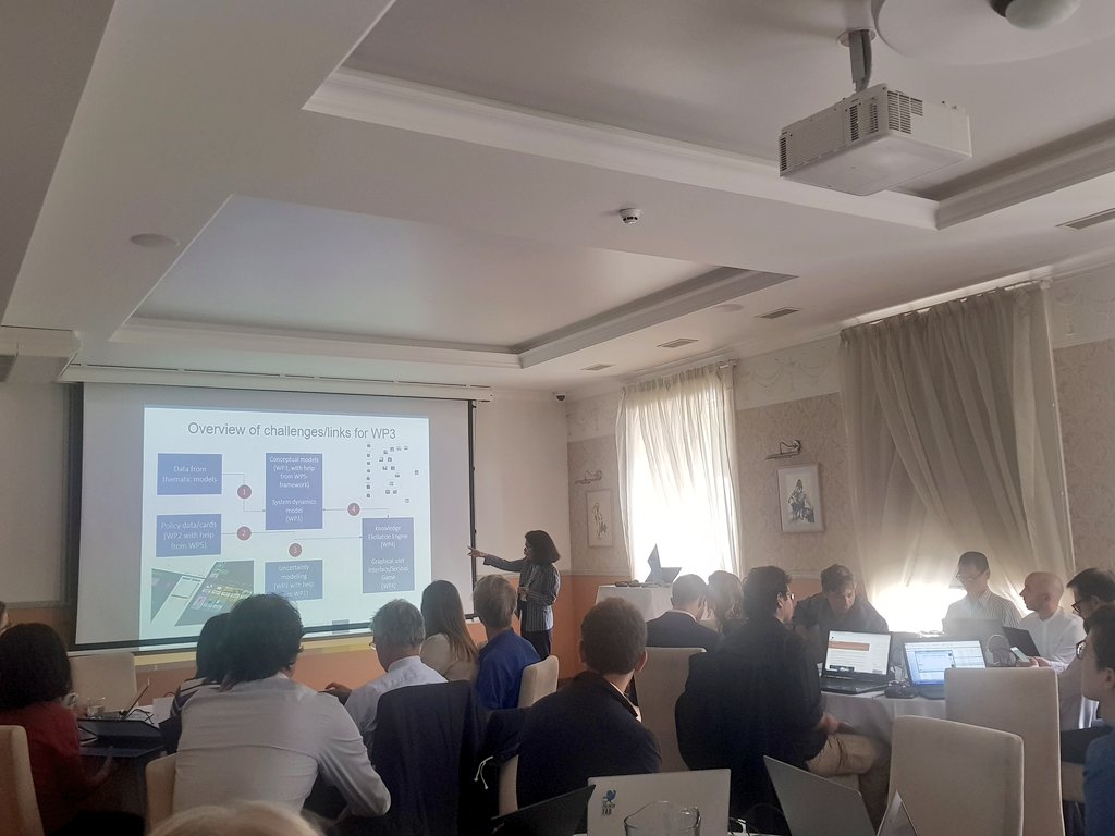 SIM4NEXUS's tweet image. Many actions &amp;amp; tasks completed over the last months! Our #Workpackage leaders sharing with us the progress on the ➡️ #Science of the #Nexus; ➡️#System #dynamics #modelling ➡️#Knowledge elicitation engine &amp;amp; #SeriousGame ➡️ Implementing #nexuscompliant practices