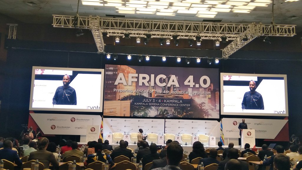 MisterOkello's tweet photo. @blockchainug Chair @KwameRugunda giving opening remarks at the #AfricanBlockchainUG19 at Kampala Serena. Afric4.0 is the roll! #Africa4IR @CryptoSavannah @maarifasasa @africanbizinst  @HARAToken @regiwahyu @InnovationVilla @suleug @richardzulu https://t.co/Ro5n0kHTaG