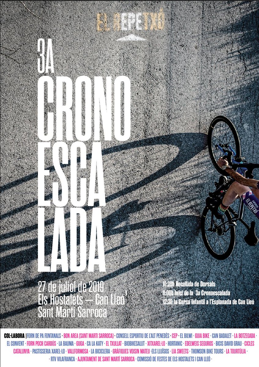 elrepetxo's tweet photo. 📍El  27 de Juliol celebrarem la 3a Cronoescalada del Barri dels Hostalets a Can Lleó, tot celebrant la Festa Major dels dos barris de Sant Martí Sarroca.

📝 || Les inscripcions seràn gratuïtes i les podeu fer en el següent enllaç: https://t.co/hzZ9vgdf8o https://t.co/jzgL8DwOWG