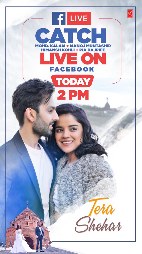 Aaiye... Live baat karte hain..Aur celebrate karte hain #TeraShehar <a href="/AmaalMallik/">Amaal Mallik</a> <a href="/himanshkohli/">Himansh Kohli</a> @PiaBajpai #Shaby <a href="/Manoj_Muntashir/">Manoj Muntashir Entertainment</a> <a href="/Rajuchanana/">Raj Chanana</a> <a href="/itsBhushanKumar/">Bhushan Kumar</a> <a href="/immkalam/">Mohammad Kalam 🇮🇳</a>