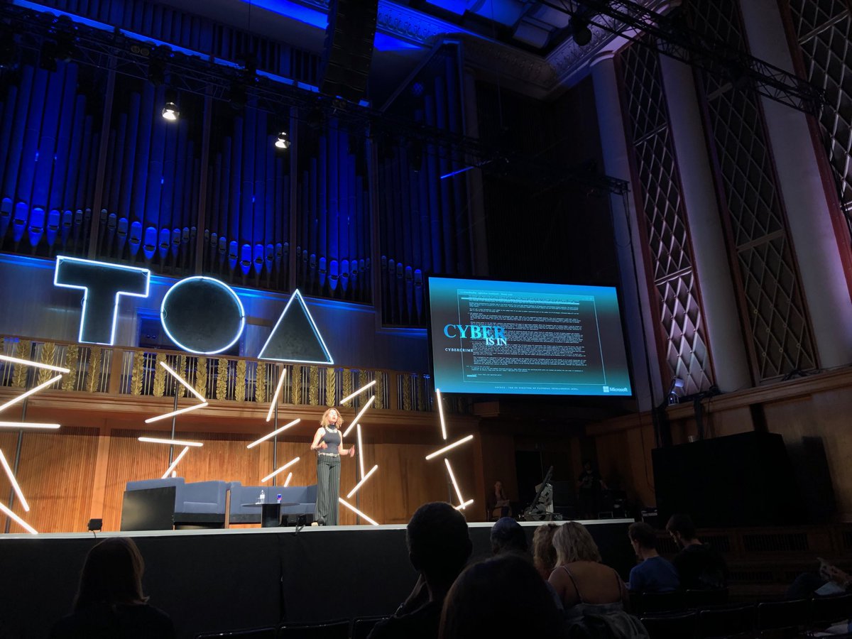 mutualitics's tweet photo. US considers #cyber as the no.1 threat to the country #microsoft #TOA19 #Berlin https://t.co/bVa3UbSS86