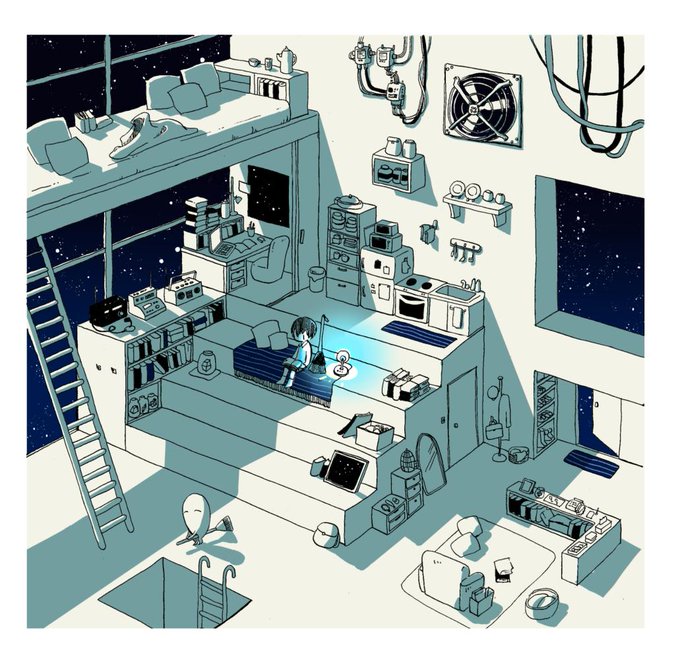 「sitting telescope」 illustration images(Latest)