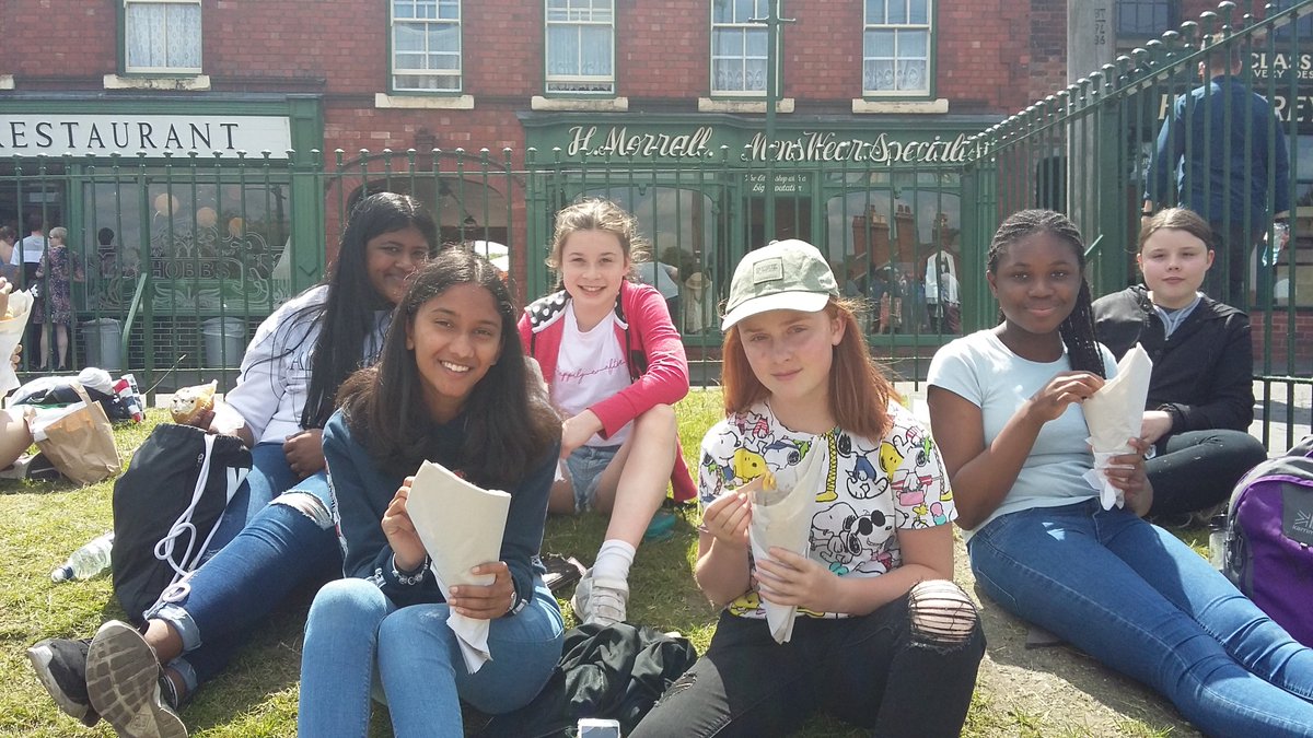 Enjoying lunch at the Black Country Living Museum