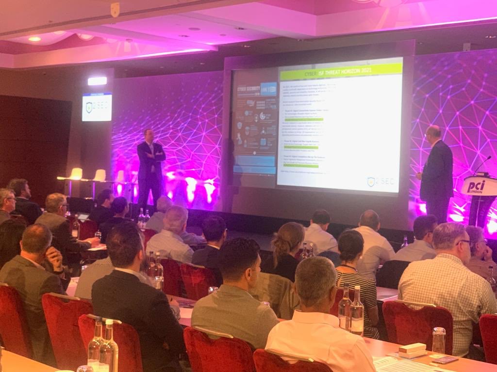 PCI_London's tweet photo. PCI is a means to an end not an end in itself! David Froud and Alan Jenkins @2_secure go beneath the tip of the iceberg #pci19 @PCI_London https://t.co/PuWLyfd7fF
