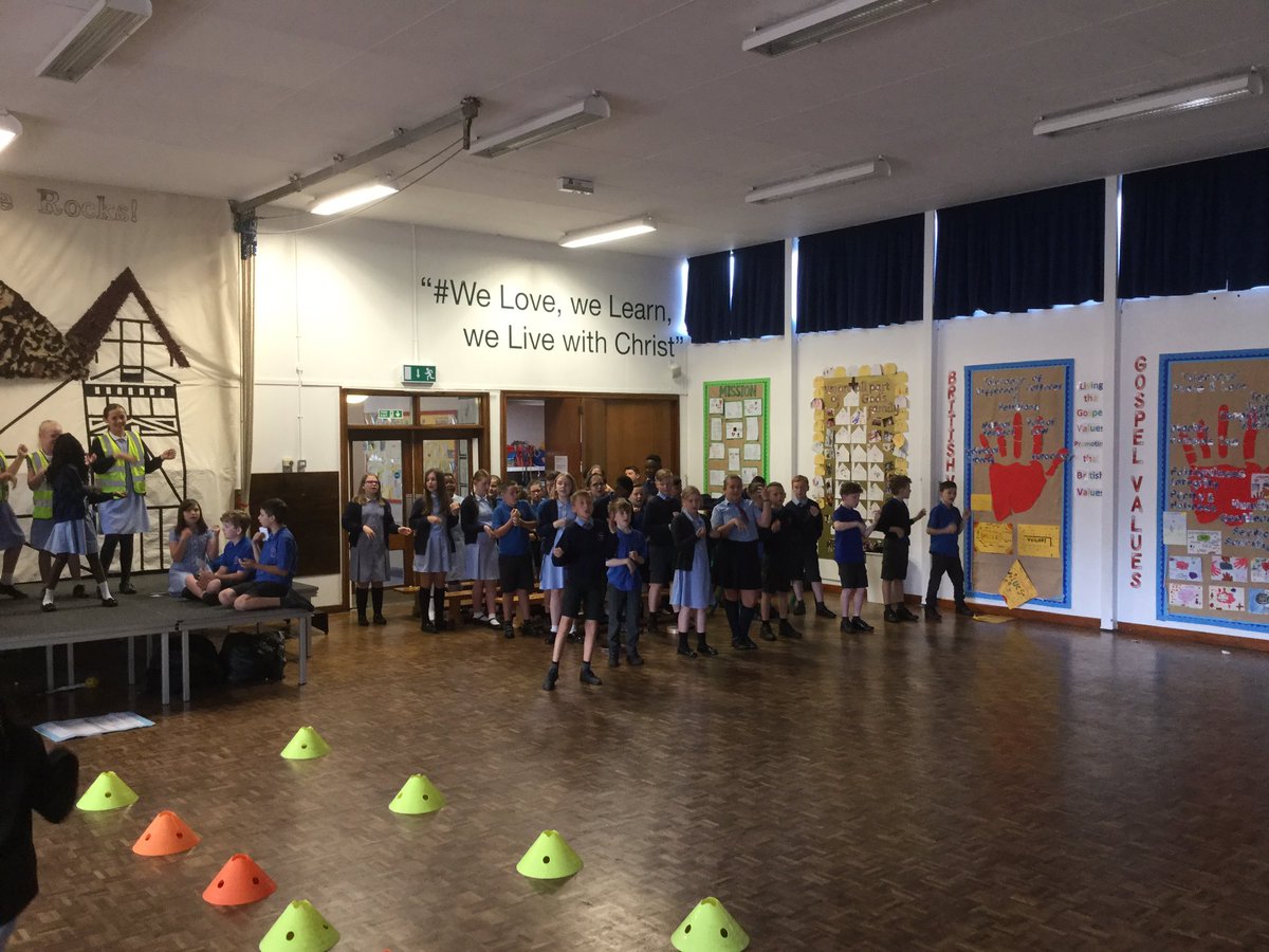 MrsCassidySTM's tweet photo. Rehearsals for our production of Shakespeare Rocks are well under way!  Letters regarding tickets will be sent home tonight so please return back to school tomorrow so we can distribute the tickets to you.  #WeLoveWeLearnWeLiveWithChrist https://t.co/HAe9yXGcSG