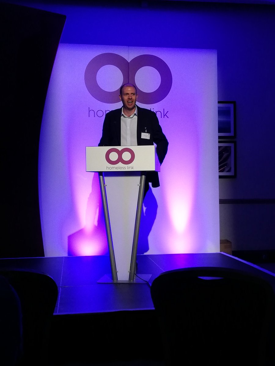 Our director, Oli Hilbery, opening the panel discussion at day two of @HomelessLink 's annual conference #underoneroof2019 #multipledisadvantageday