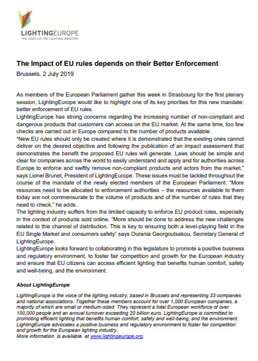 marion_ebel's tweet photo. The impact of #EU rules depends on their #BetterEnforcement! Read @LightingEurope Statement: https://t.co/sXy42pCpGf . All our priorities for the new mandate https://t.co/MojDKSffgz #europeanlightingpriorities #BetterLighting #ValueofLighting https://t.co/LHjibJzwwT