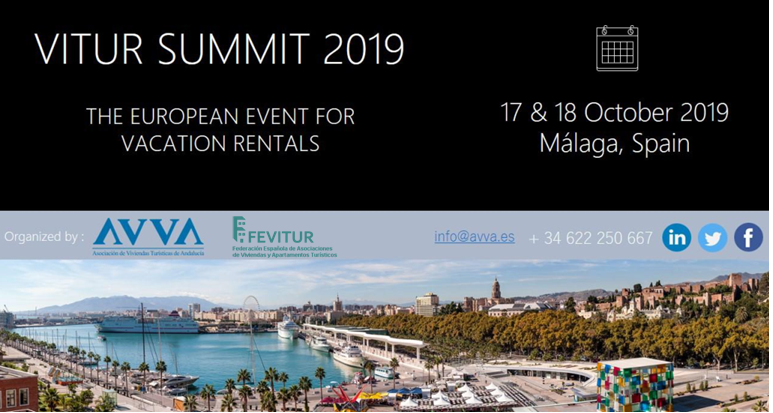 Fevitur's tweet photo. Los próximos 17 y 18 de octubre Málaga acoge una nueva edición de #VITURSummit, nuestro Congreso Nacional de Viviendas Turísticas. ¡Te esperamos! https://t.co/k1p1eASciM @AVVA_Andalucia #VUT #Turismo https://t.co/Eyo8FrTySM