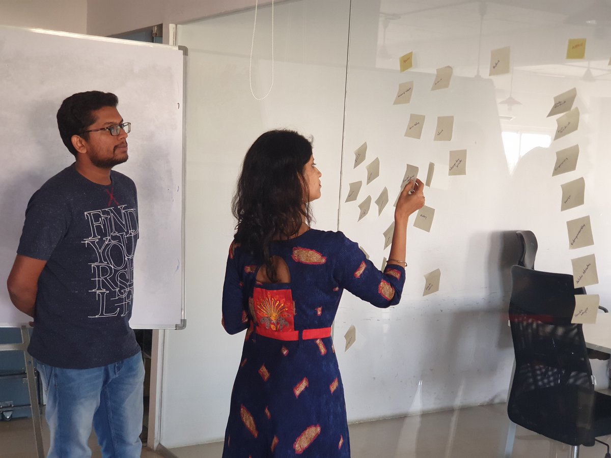 Design_Boat's tweet photo. Students from our Hyderabad school working in different phases of UX design to arrive in a tangible solution.
#uxdesign #ux #hyderabad #wireframing #cardsorting #designboat https://t.co/Xc52pA5HJv