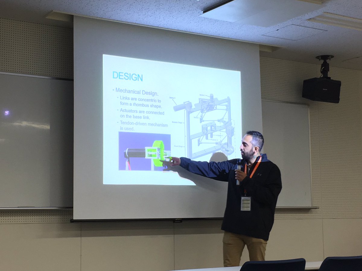 Onur Ersoy presented our work titled “Design and Kinematics of a 5-DOF Parallel Robot for Beating Heart Surgery” at the IEEE ARM 2019 Conference