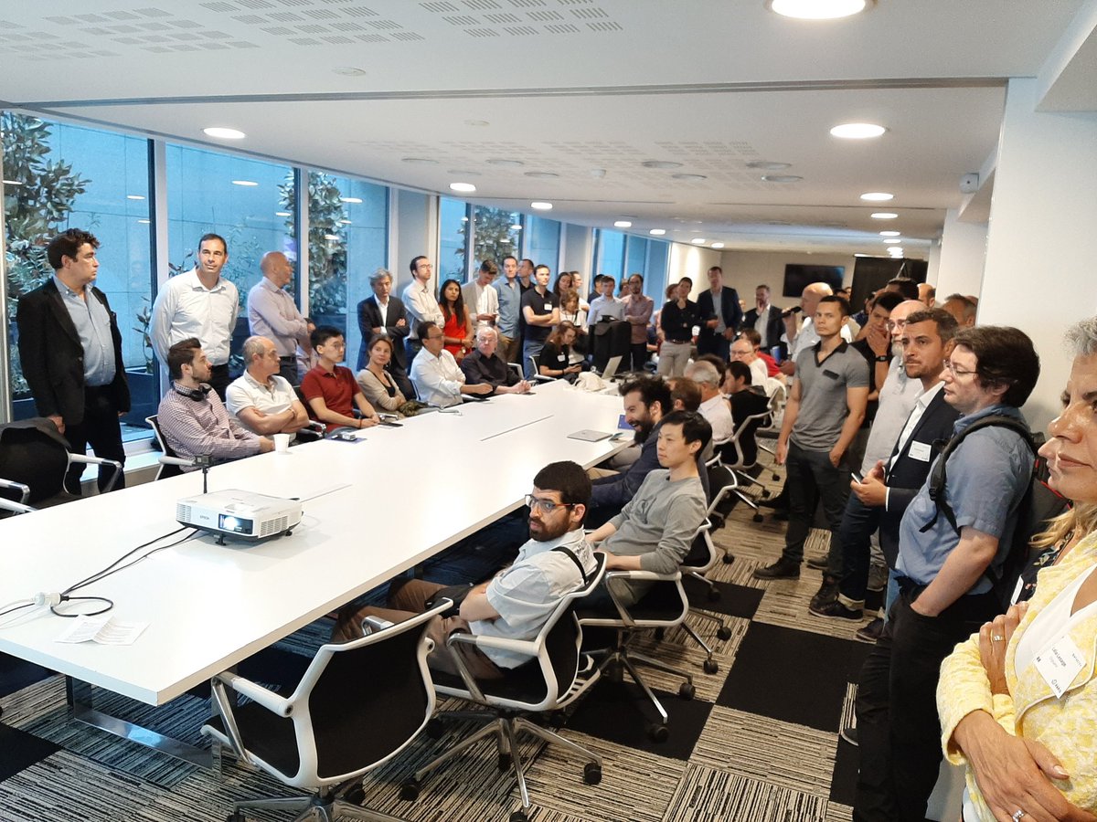 Axway's tweet photo. DemoDay #datacity démarre dans la Tour Axway avec les startups des challenges @Citykomi @Gotmi_io @WinticsAI @ParkingMap1 en présence de @Paris @NUMAparis https://t.co/JH7hgYApD4