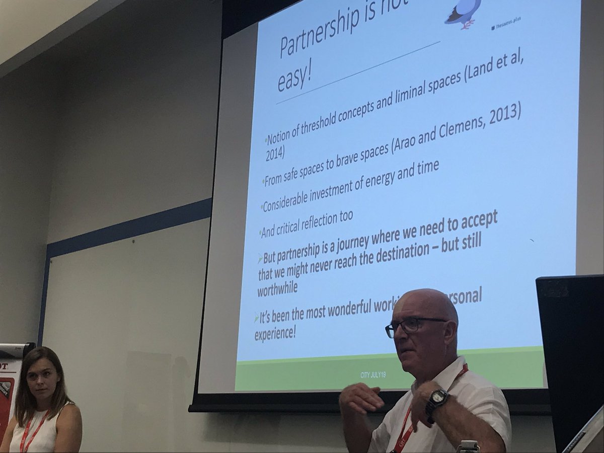 Learning at City Conference 2019: Promoting Student Success.  Attending the 10th annual conference.  A fabulous keynote session, exploring the benefits of student engagement and partnership working