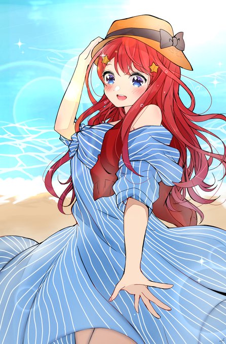 メープル🍏さんがTwitterに投稿した中野五月(五等分の花嫁)のイラスト。