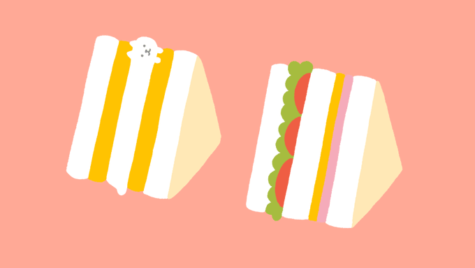 「サンドイッチ シンプルな背景」のTwitter画像/イラスト(人気順)