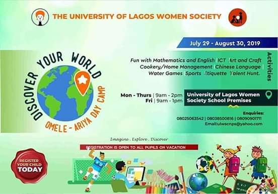 ULWS School Summer Day Camp (Omele-Ariya) 2019 begins on Monday 29th of July, 2019. Plan to attend.