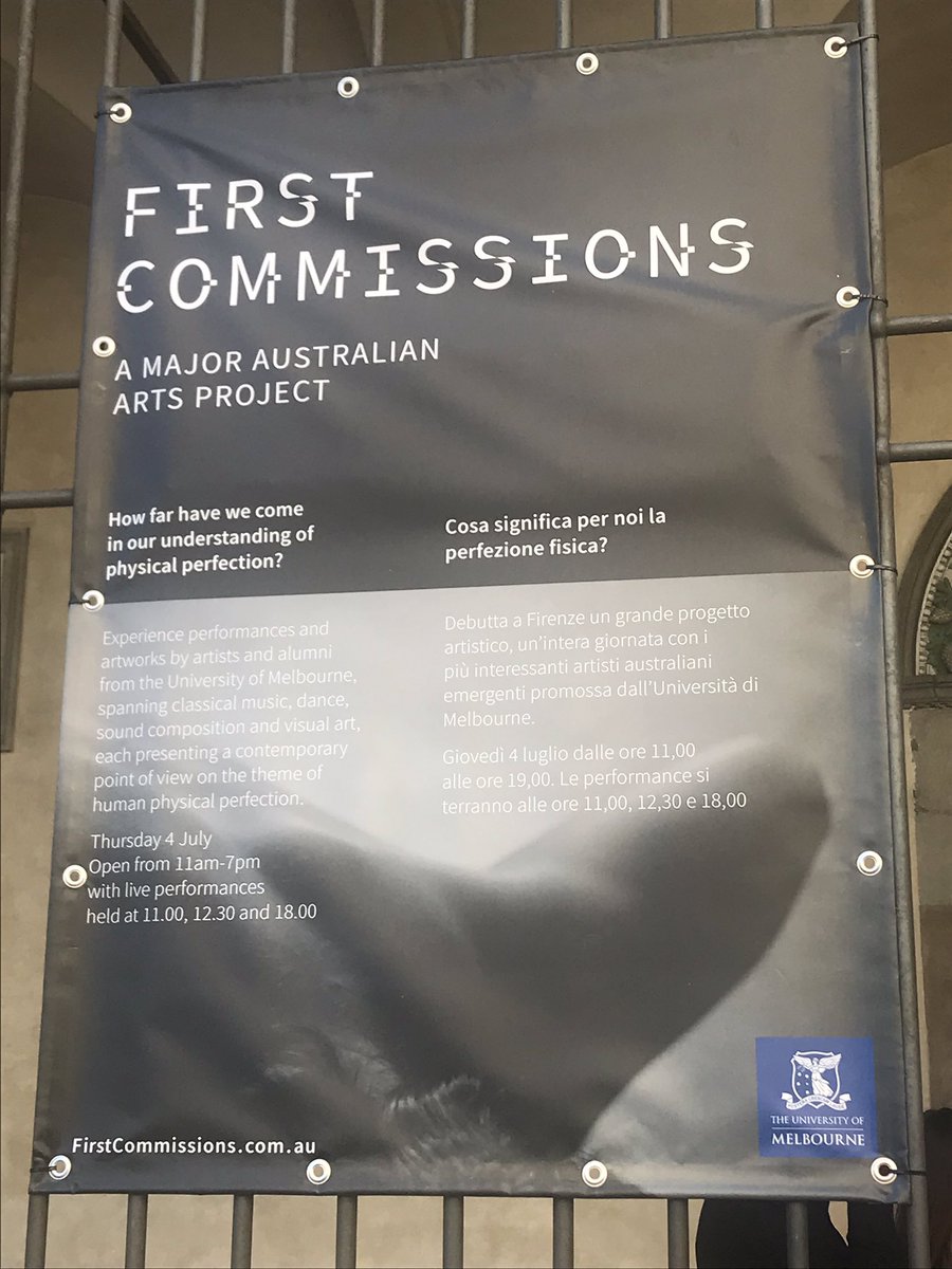 NeriTorrigiani's tweet photo. #FirstCommissions #UniversityofMelbourne @abafirenze @TommasoSacchi @MonicaBarni1 https://t.co/R6yetmaX66