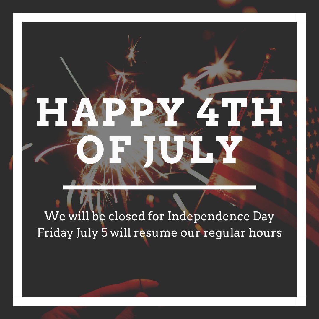 BFHCTR's tweet photo. We at BFHC would like to wish everyone an early happy and safe 4th of July!!! https://t.co/PhDAiNVaZX