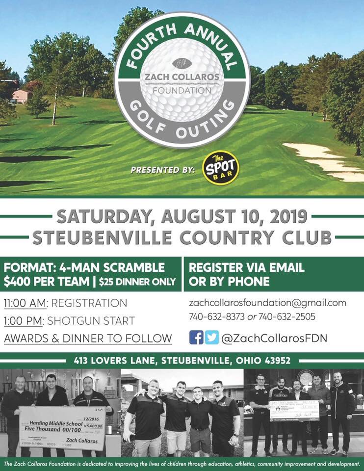 ZachCollarosFDN's tweet photo. Please let us know if you will be purchasing dinner tickets. We need an accurate count! Don't miss this event. 

Also, some sponsorships are still available! 
zachcollarosfoundation@gmail.com 

Saturday, August 10th @ Steubenville Country Club. https://t.co/sZXKMjLOrg